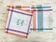 Nappe ancienne monogrammée  à la main EB - Coton - 150x150 cm