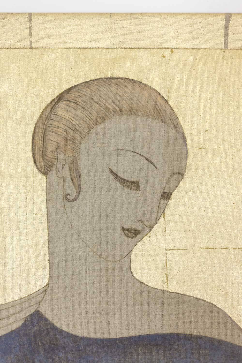 Painted canvas depicting an elegant, contemporary work