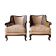 Pair of vintage 1940 canned armchairs