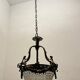 Bronze Crystal Beaded Light Pendant 1940’s