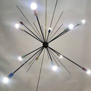Black Sputnik Ceiling Lamp,  stilnovo 1949