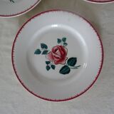 5 assiettes  plates Digoin Sarreguemines Bagatelle  384112 faience ancienne