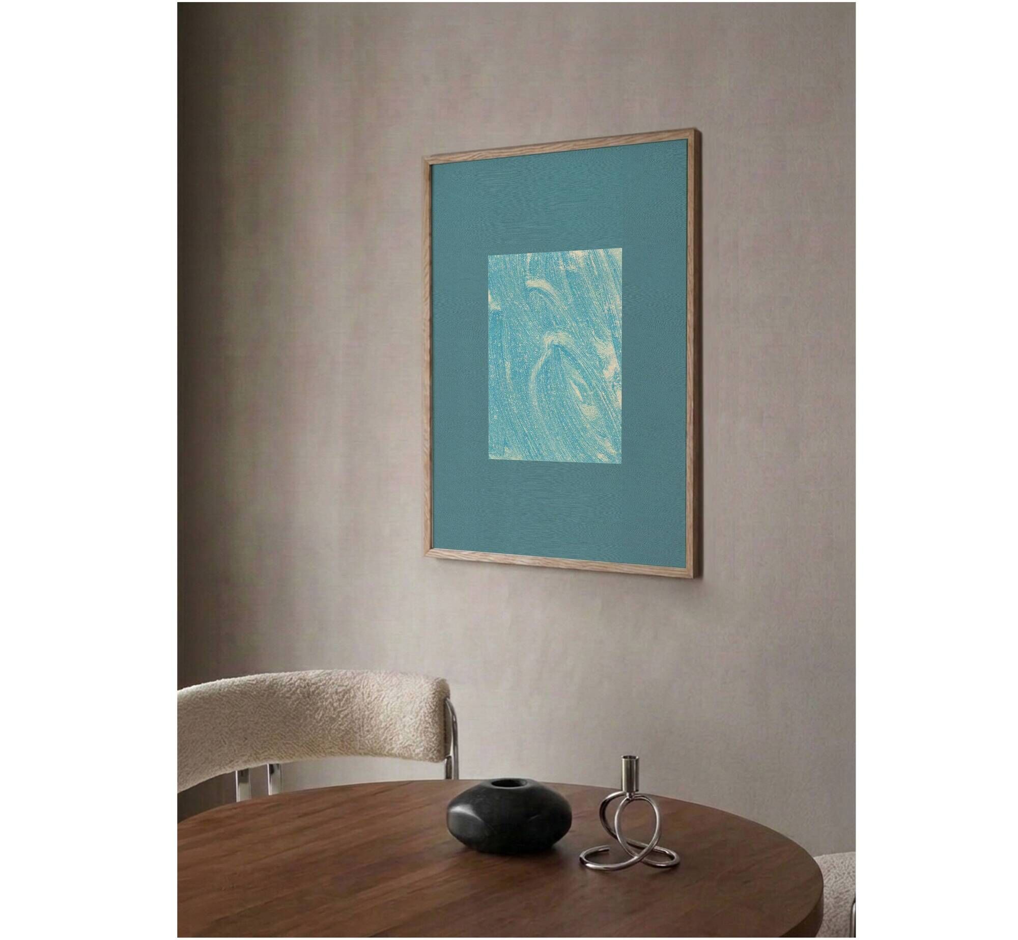 art print after an abstract painting signed Eawy