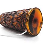 Scandinavian Gustaf Leek lamp in gold églomisé glass Orrefors 1960