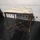 1960s brass and marble side table