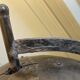 Atypical industrial furniture riveted sphere