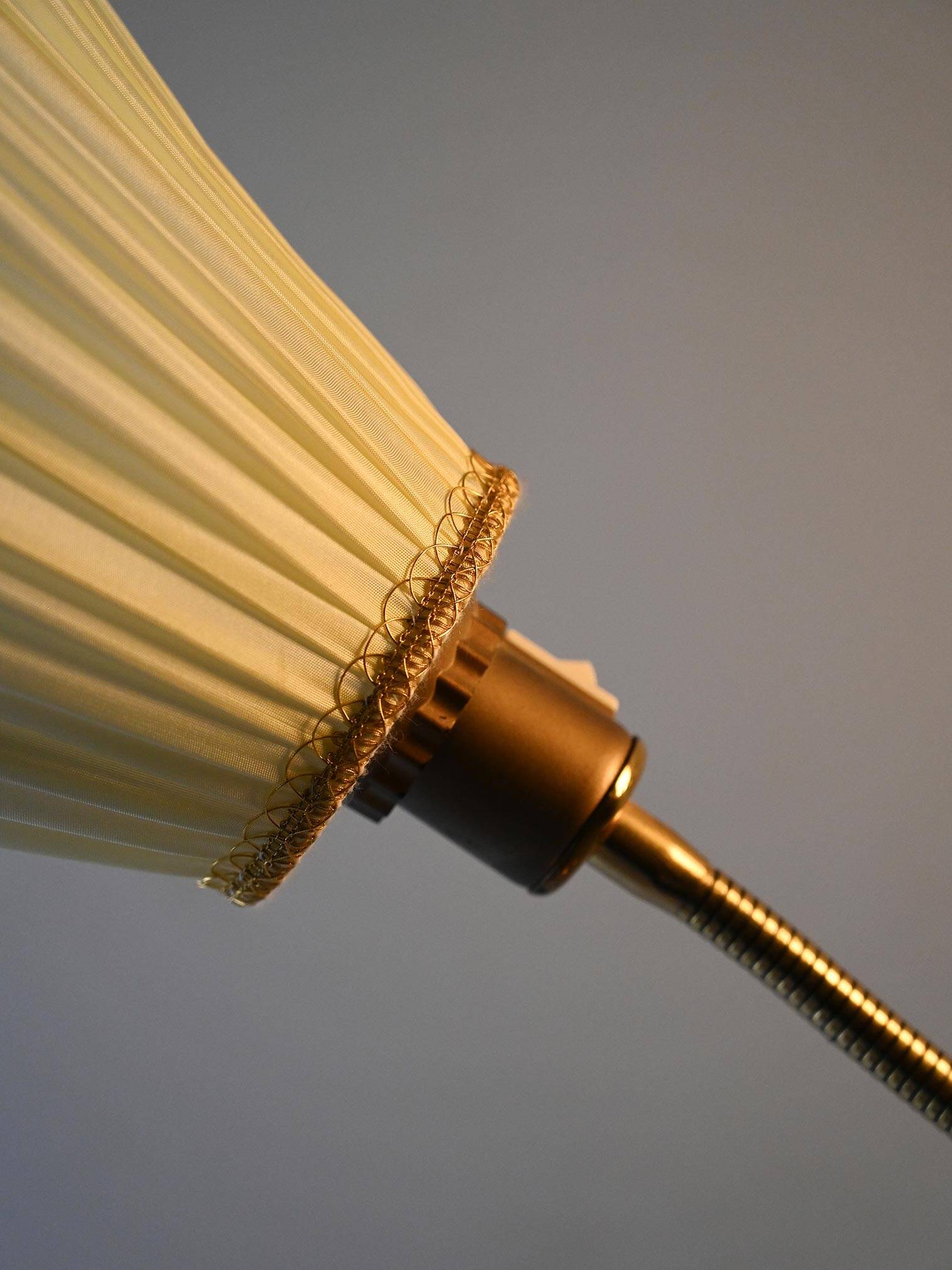 1950s Scandinavian teak and brass floor lamp