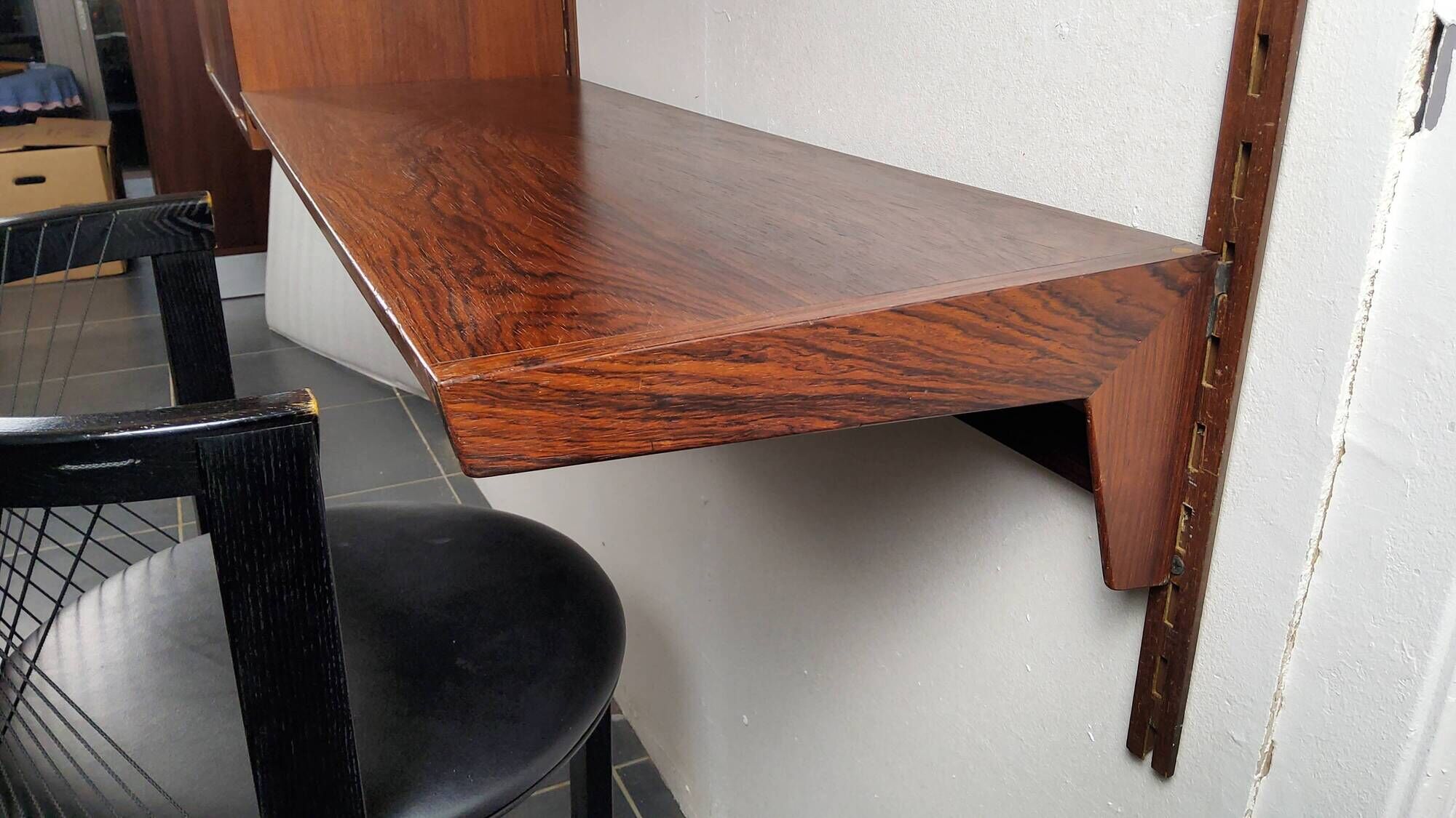 Etagere secrétaire mural scandinave en bois Design Kai Kristiansen
