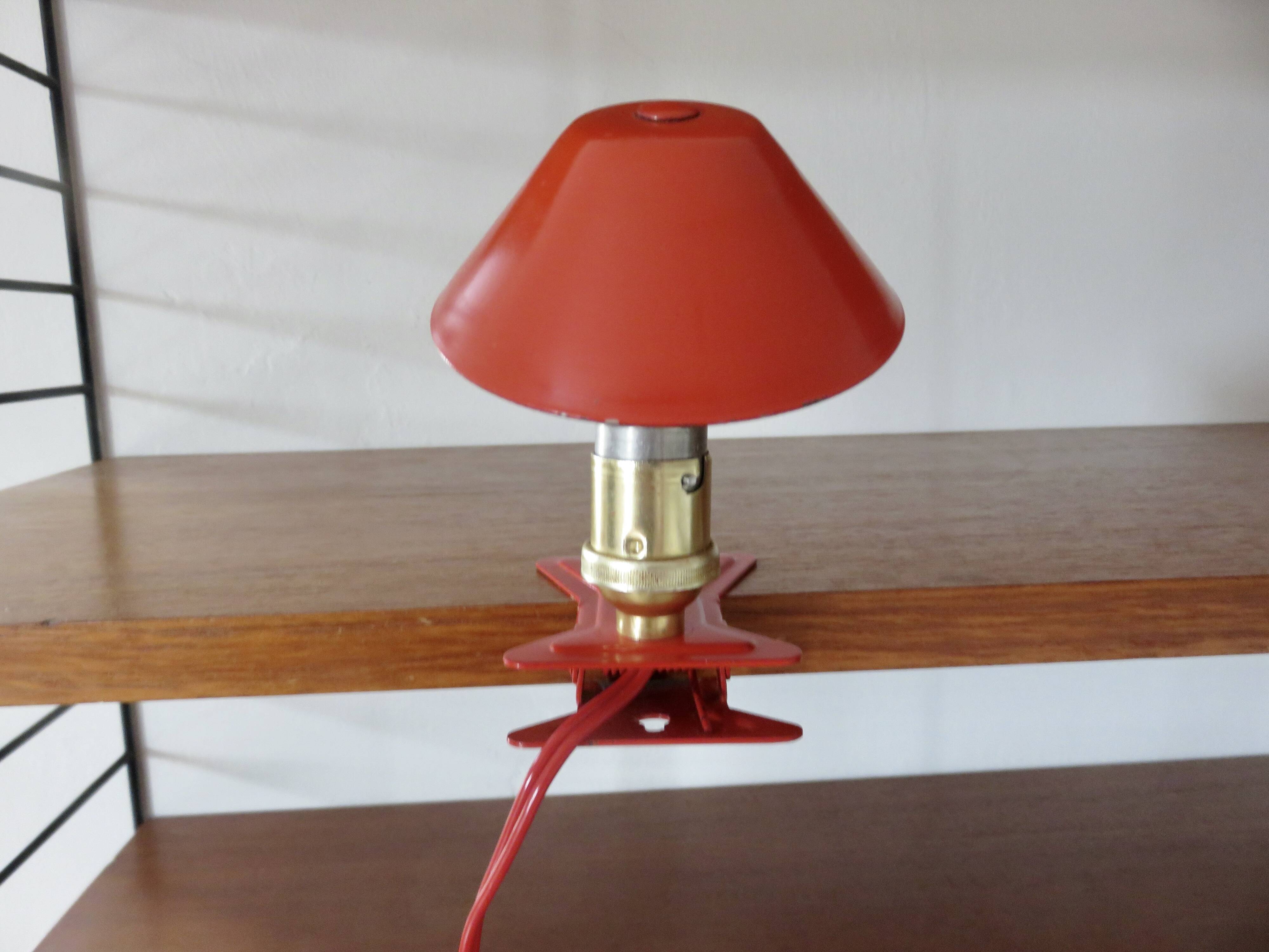 Lampe champignon à pince années 50 60