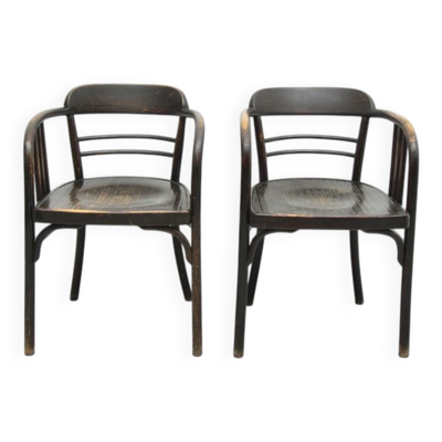 Chaises en hêtre modèle 6093 par Jacob & Josef Kohn, Vienne, années 1890, ensemble de 2.