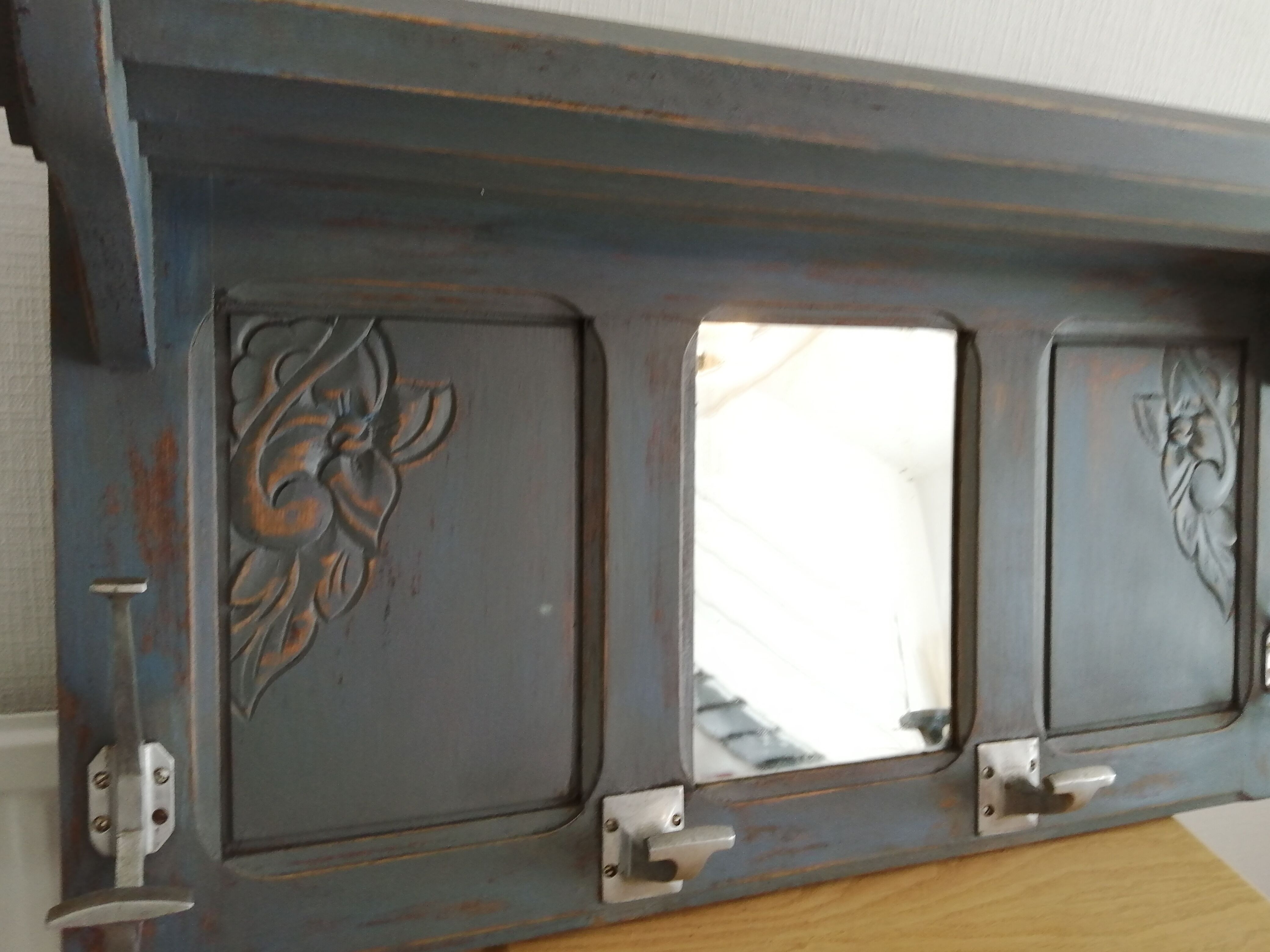 Wooden wall coat holder