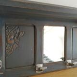 Wooden wall coat holder