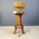 Set of 4 vintage brutalist bar stools, 1960s
