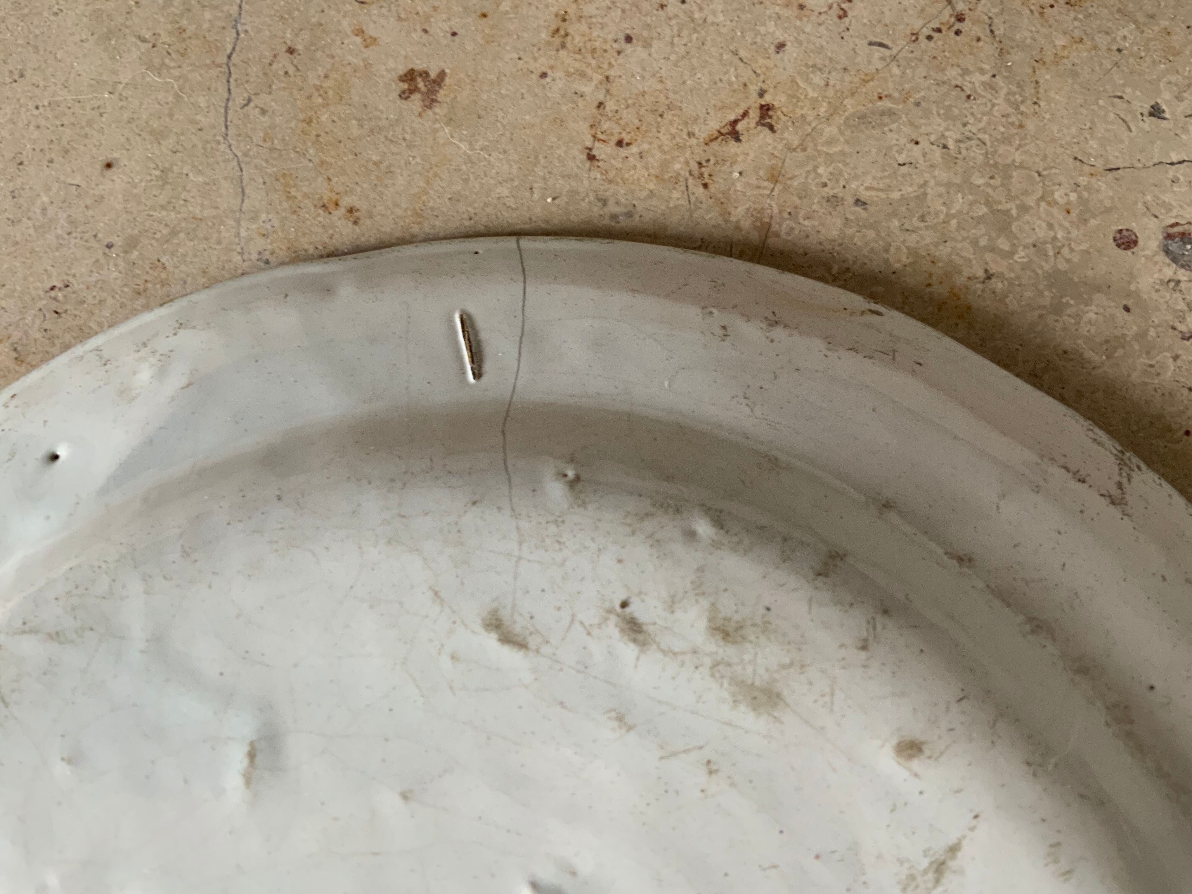 18th century plate in earthenware, eastern France