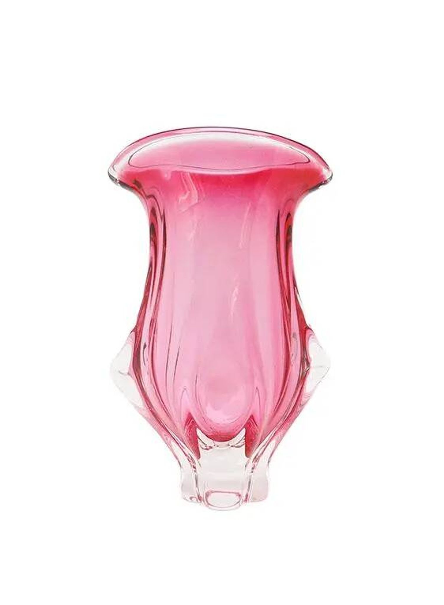 Mid-century modern vase, glass, designed by J. Hospodka, Czechoslovakia, 1960s