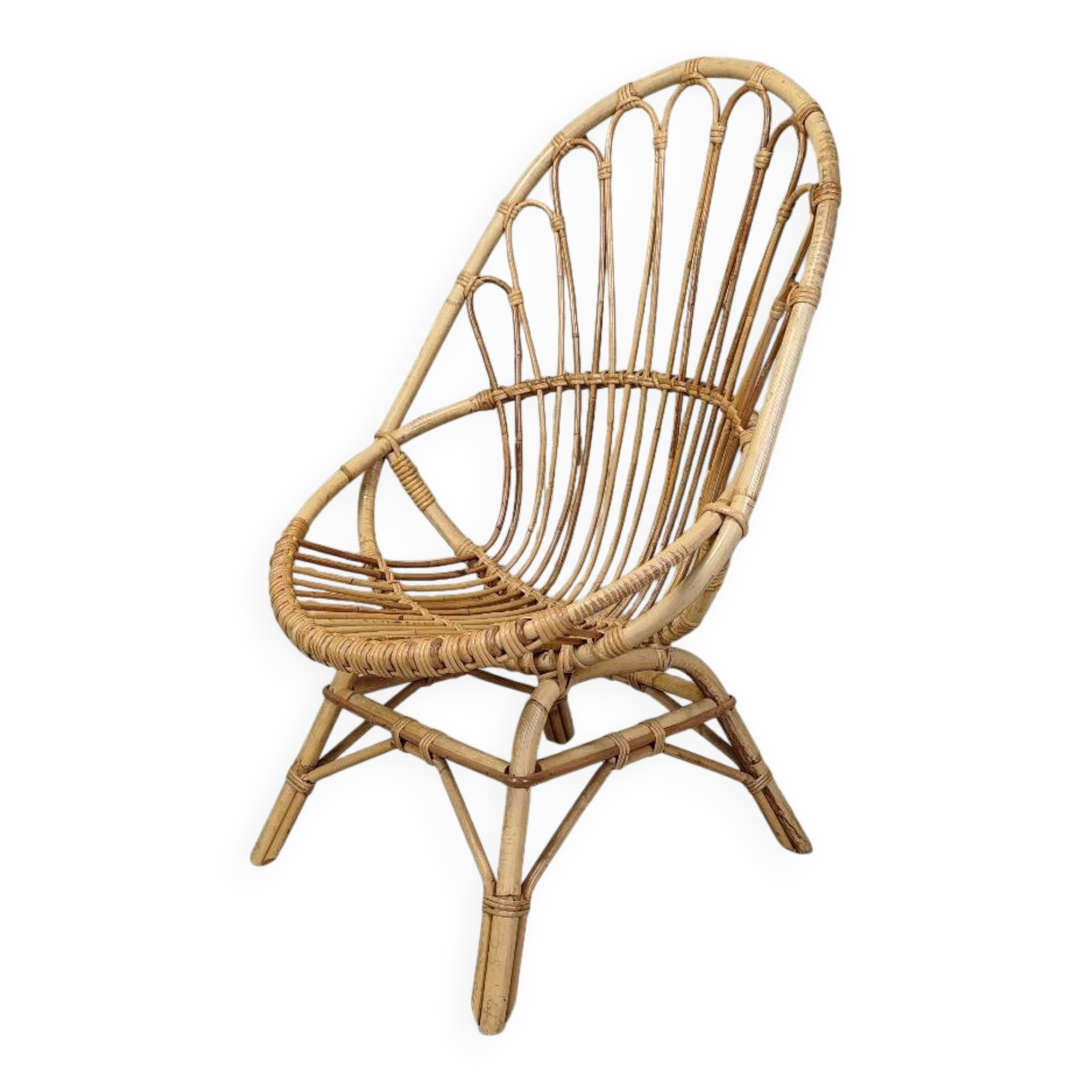 Fauteuil vintage en rotin