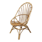 Vintage rattan armchair