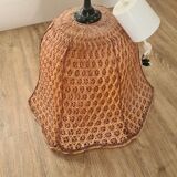 Old rattan pendant lamp / vintage luminaire