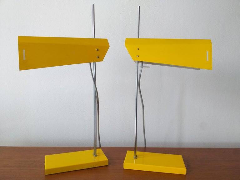 Pair of Midcentury Table Lamps Lidokov, Designed by Josef Hurka, 1970s