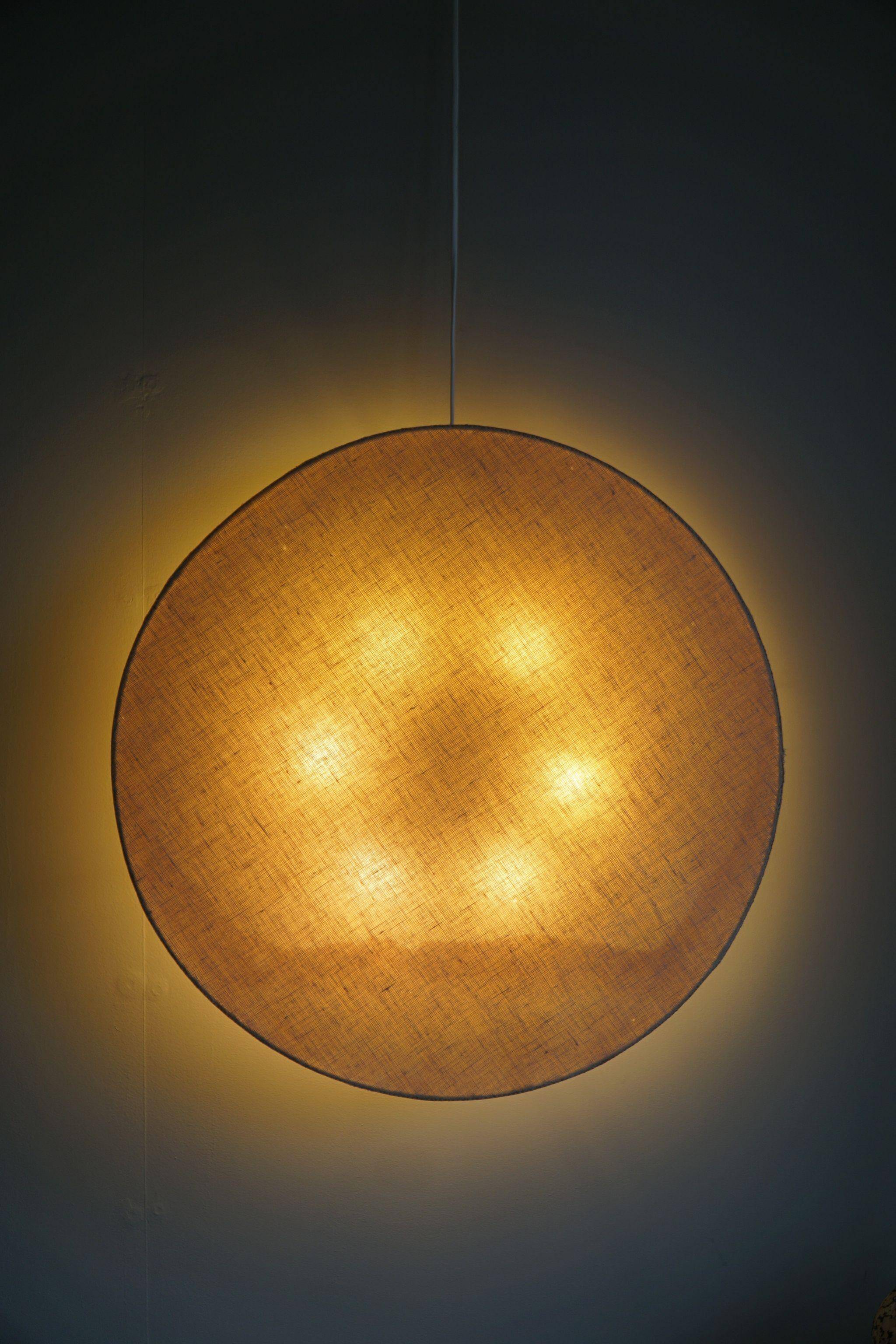 Mid-century Scandinavian Swedish, Ceiling light / Wall sconce in linen, 1950s