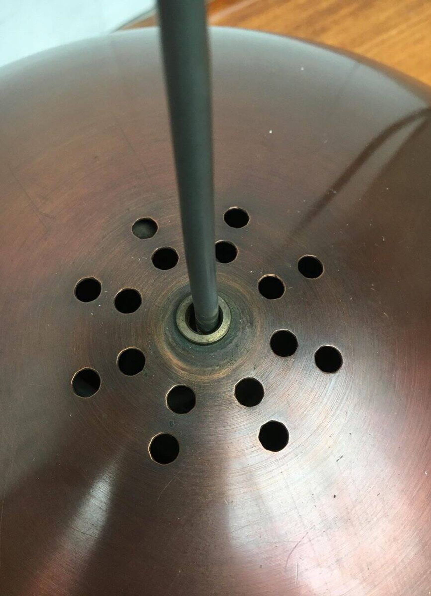 Mid-century copper dome pendant