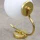 Vintage Italian Mid-century Brass and Opaline Wall Lamp
