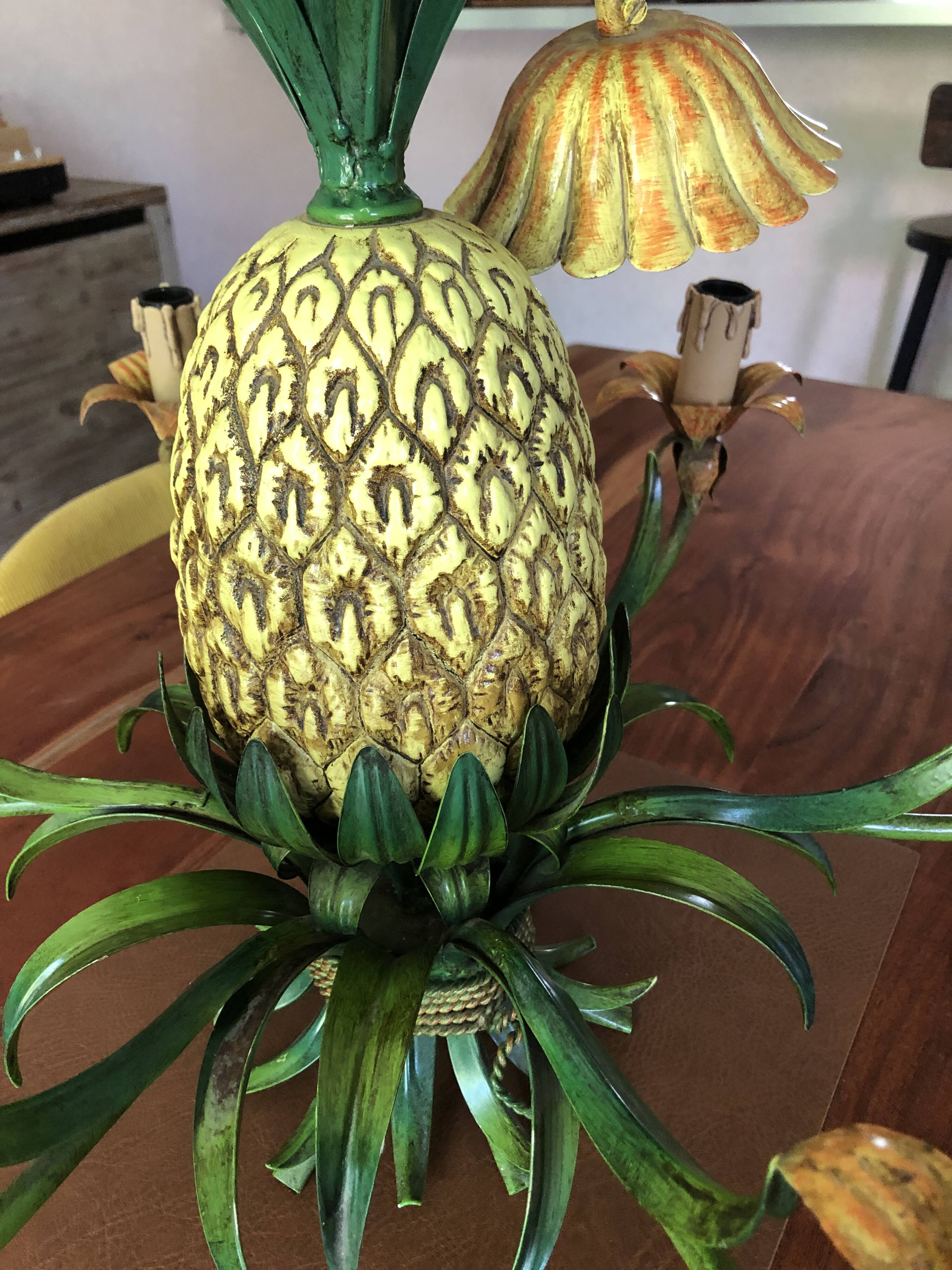 Vintage 1950s pineapple chandelier by Maison Charles.