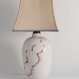 Art Deco White Seashell Motif Table lamp By Anna Lisa Thomson, Upsala Ekeby