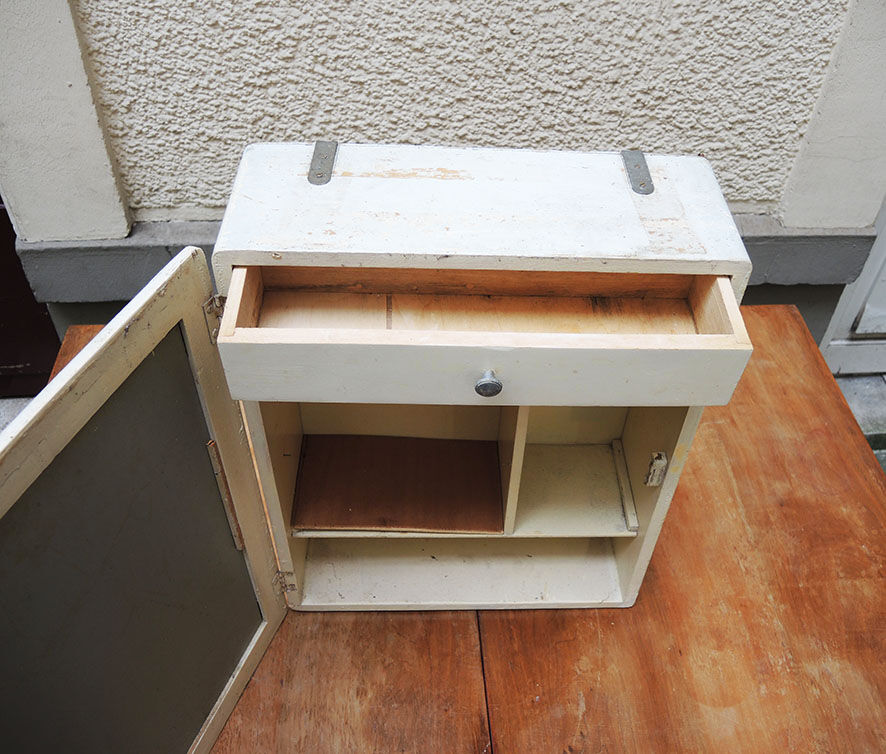Old medicine cabinet with mirror
