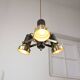 Vintage Italian Brass Reflector Chandelier, 70s