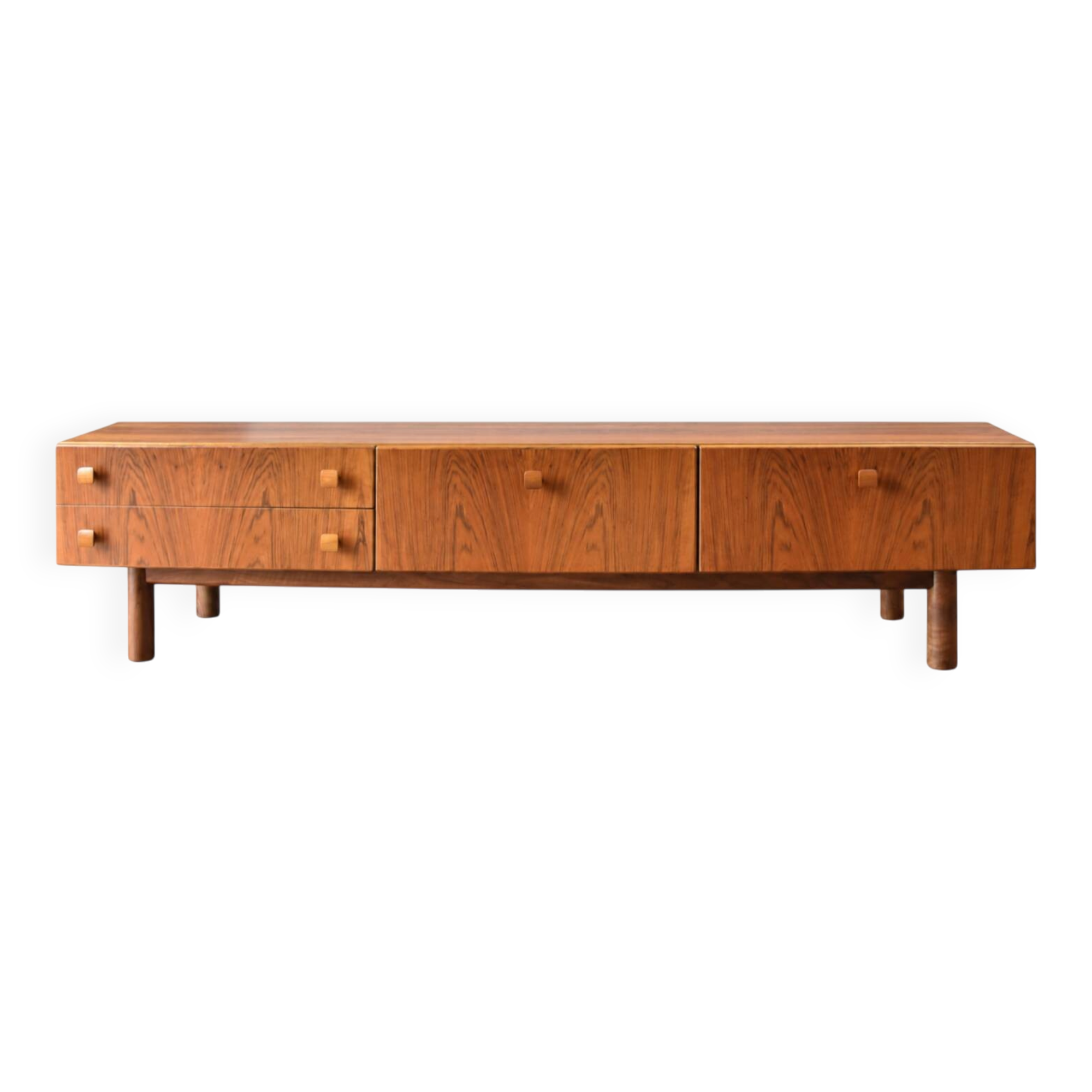 Enfilade basse vintage - style scandinave en Noyer