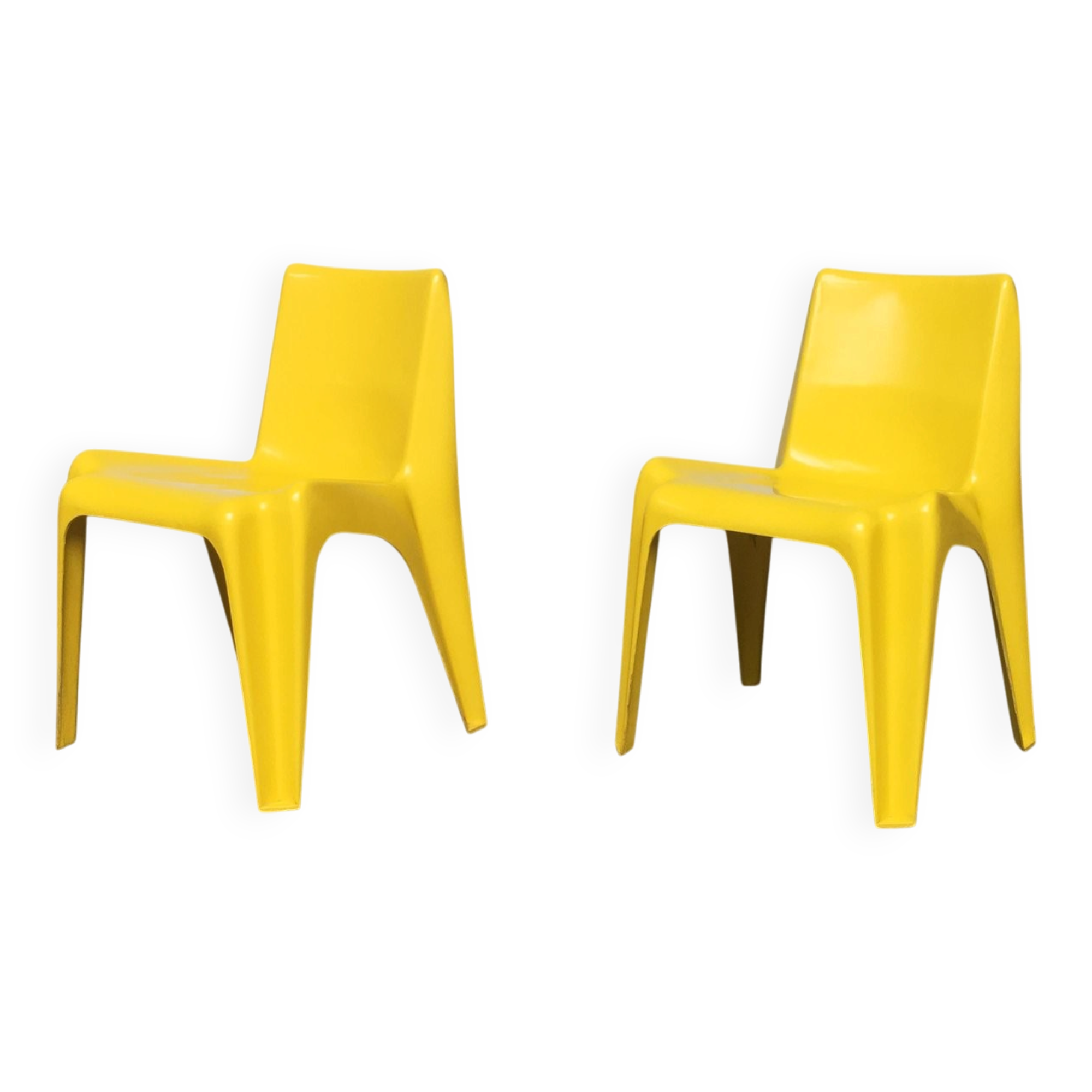 Set of stackable plastic chairs BA 1171 by Helmut Bätzner for Bofinger, 1960s.