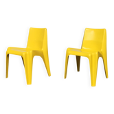 Set of stackable plastic chairs BA 1171 by Helmut Bätzner for Bofinger, 1960s.