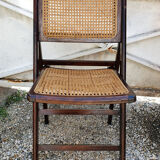 4 vintage wood and canning folding chairs