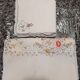 Large old embroidered and openwork tablecloth and 8 napkins.