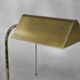Mid-Century German Modern Gold Brass Desk Lamp with Chain from Karstadt AG, 1970s