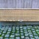 Scandinavian bed foot in bamboo, rattan, and wicker 1990 140cm