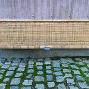 Scandinavian bed foot in bamboo, rattan, and wicker 1990 140cm
