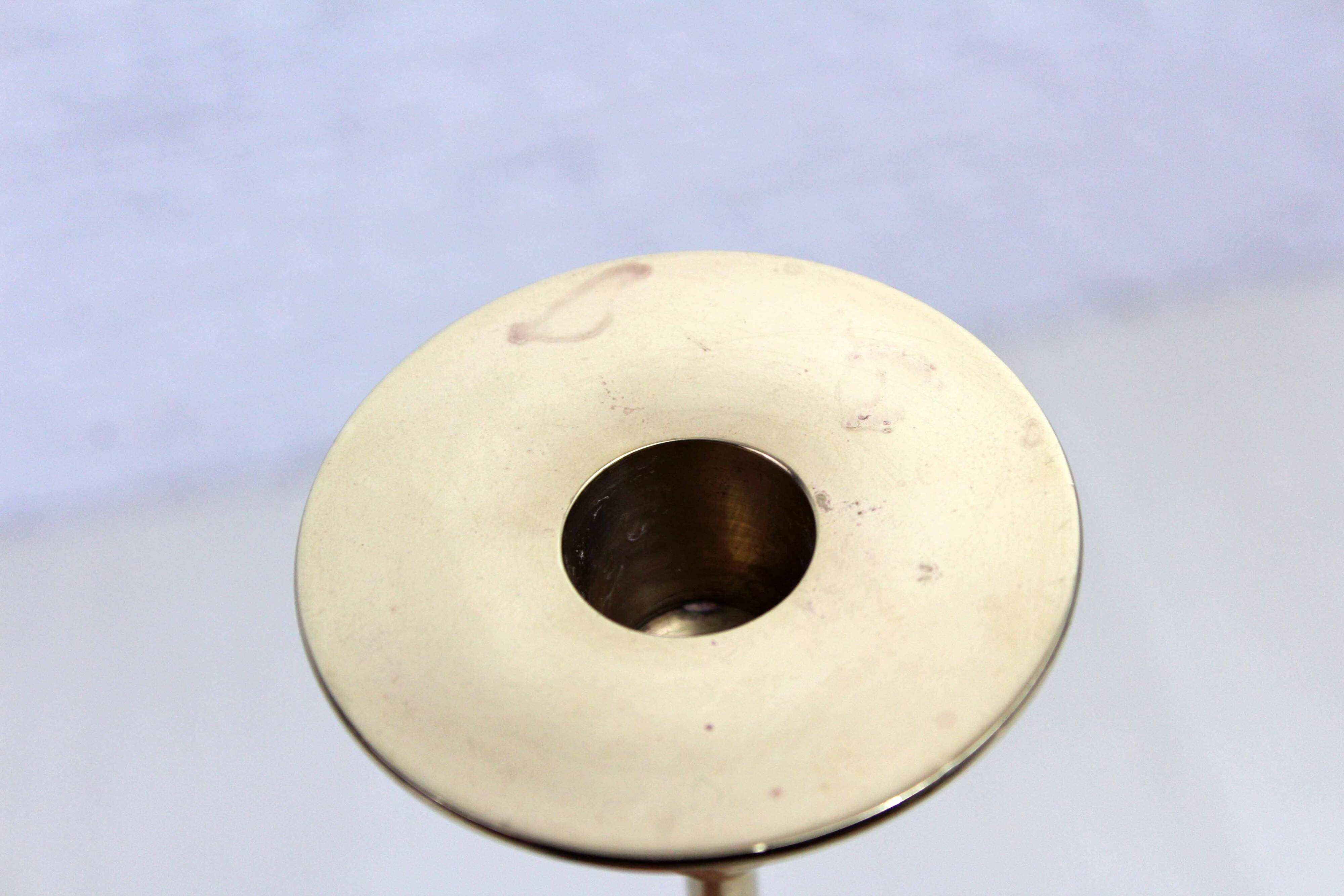 Scandinavian brass candle holder