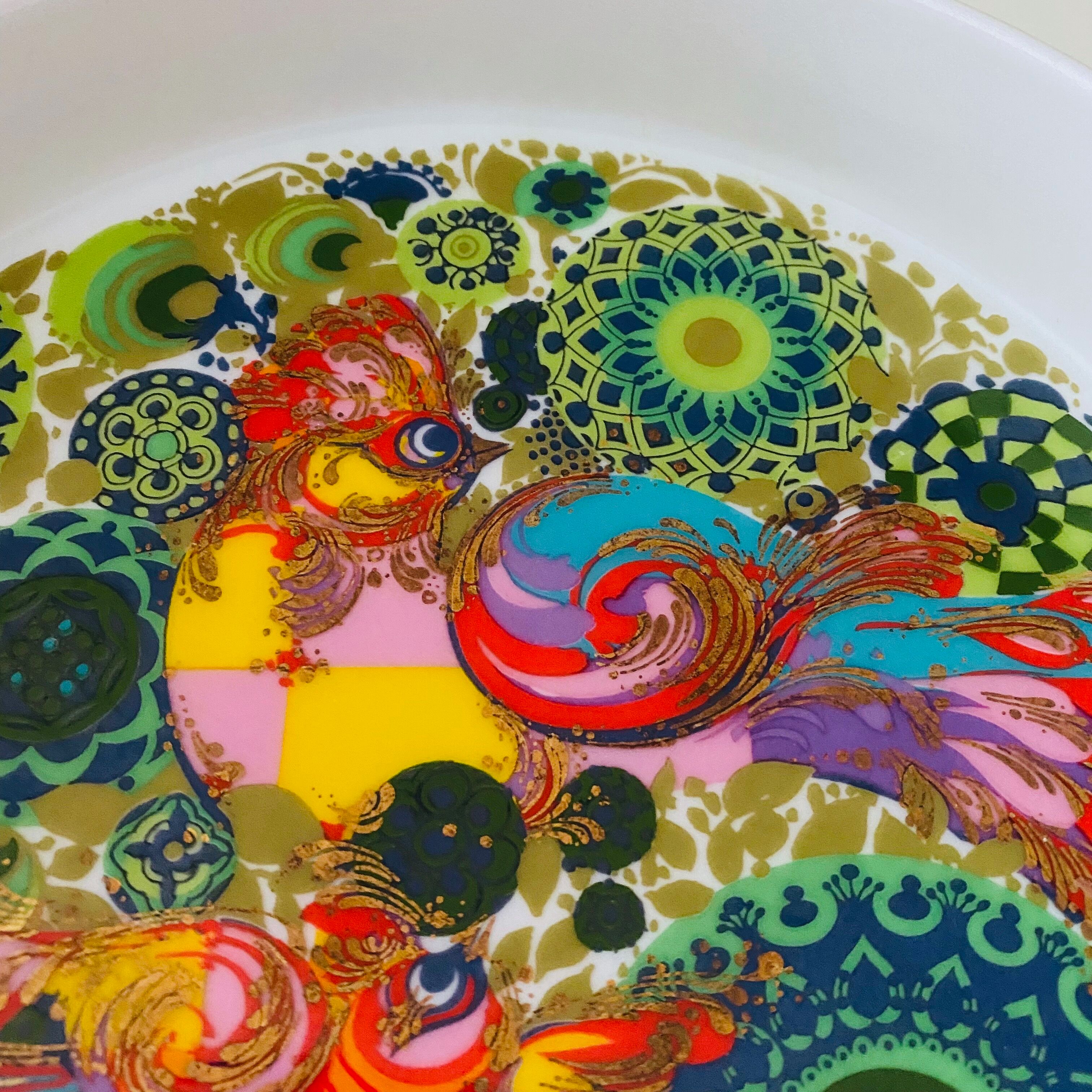 Rosenthal Feuervogel Porcelain Bowl by Björn Wiinblad, Rosenthal Studio Line, Bowl, Plate