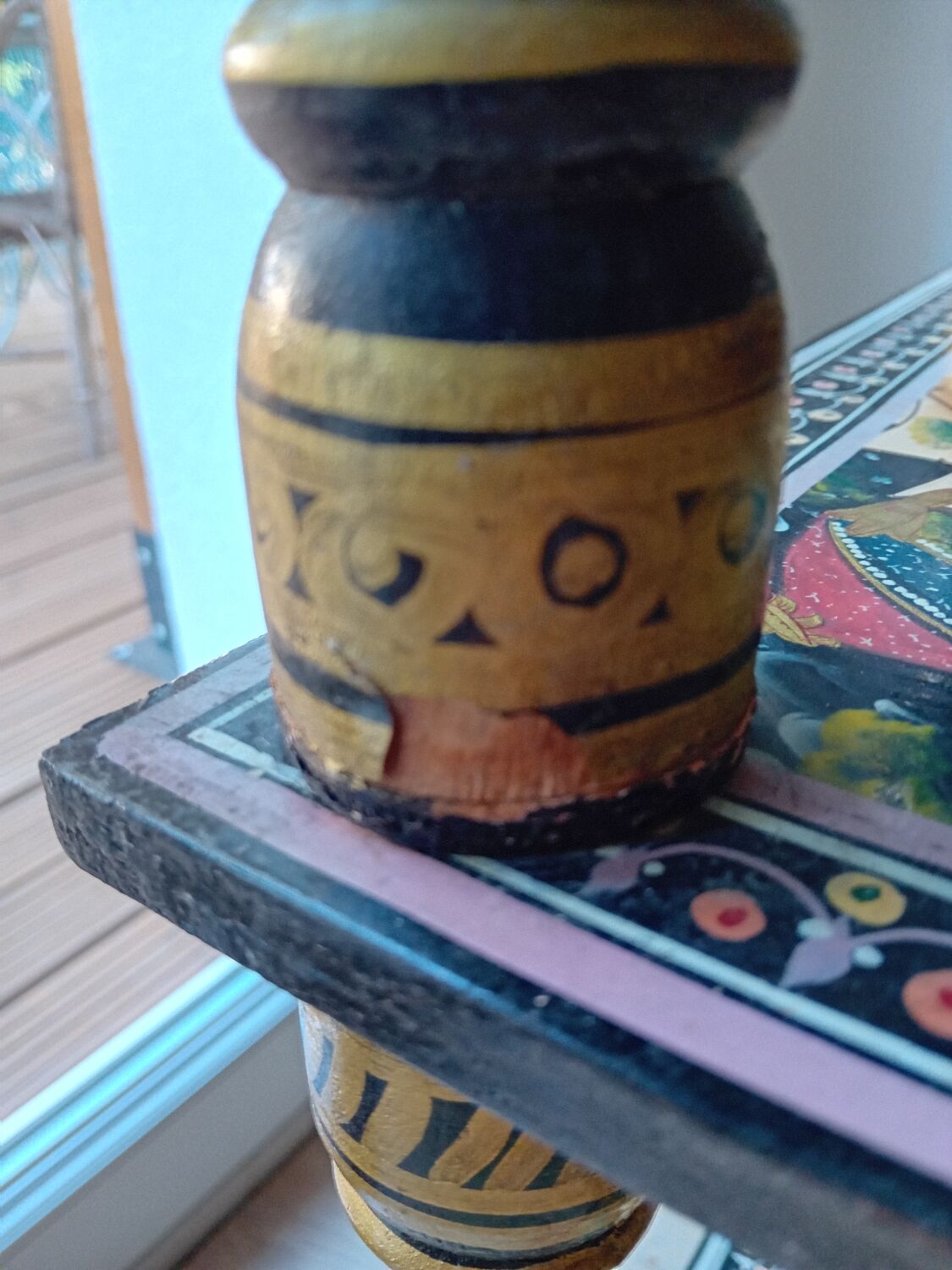 Small exotic corner cabinet