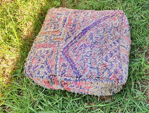 Moroccan carpet pouf