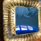 Miroir avec lampe en verre des années 1960