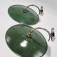 Pair of enamelled sheet metal wall lights