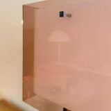 Lamp with chrome-plated brass structure and methacrylate shade designed by Romeo