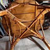 Vintage wicker coffee table