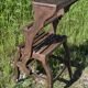 Chair, library step stool