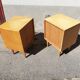Paire de chevets vintage bois clair