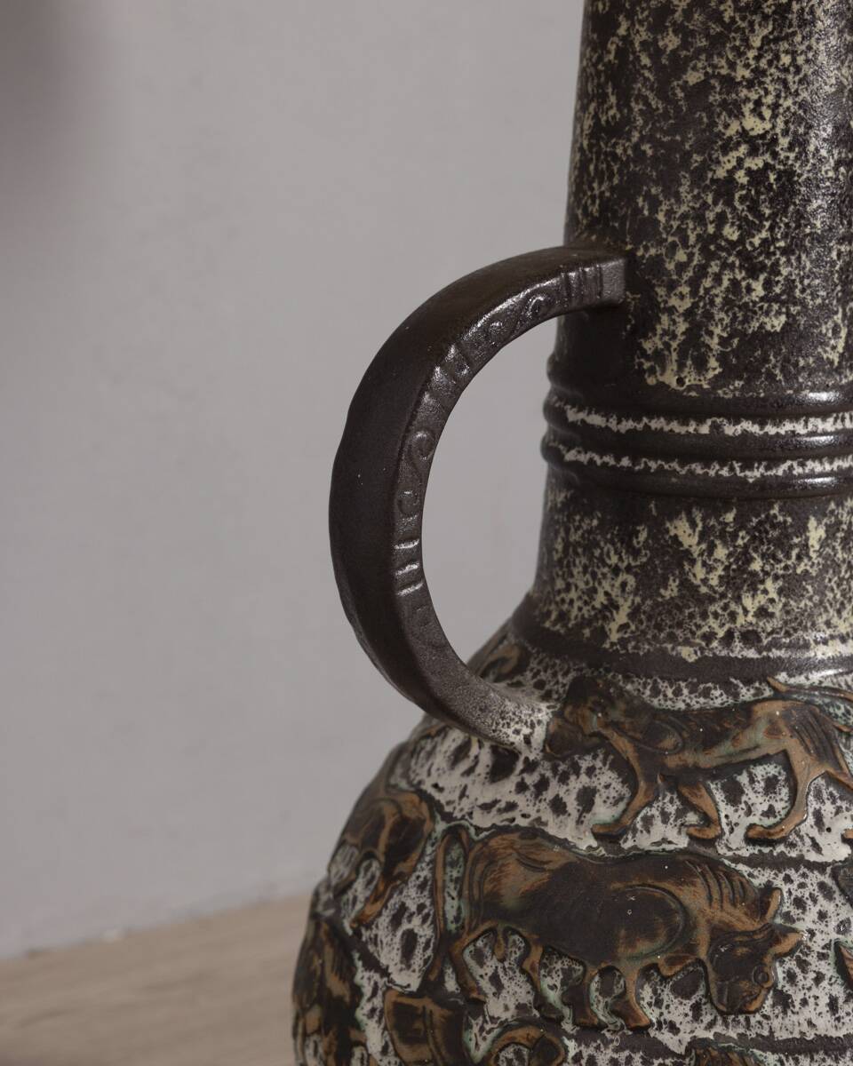Vintage 1960s ceramic floor lamp, west germany design