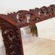 Beveled carved wood mirror 110x84cm